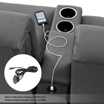 홈 침대 옆 소파 리클라이너 USB 충전 소켓 임베디드 듀얼 USB 충전 소켓 액세서리 충전 헤드 2.5m 5V (버블 백 + PP 백) 골드 침대 옆 USB 충전 헤드 임베디드 소파 USB 충전 포트 전기 소파 충전 소켓, 상품상세참조