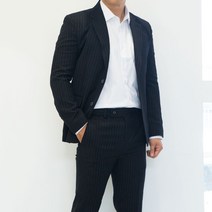 클래식 기본 스트라이프 사계절 세미정장 수트 세트맞춤정장 남자수트 남성정장 남성캐주얼 가을정장 슬림정장 정장세트 가성비정장 캐주얼정장 스트라이프정장 네이비색정장 블랙수트 회색정장