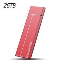 샤오미 휴대용 외장형 하드 SSD USB C 고속 디스크 1TB 2TB 4TB 16TB, 06 26TB Red, 한개옵션1