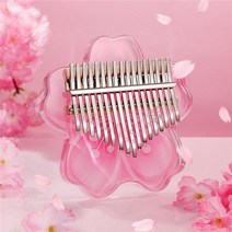 칼림바 칼림바고급 악보 투명 케이스 아크릴칼림바 벚꽃 모양 칼림바 엄지 피아노 1721, 17개의 색조를 칠하다