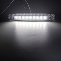 카라반트레일러 1PCS 9 SMD 라이트 타원형 클리어런스 트레일러 24V 트럭 캐러밴 오렌지 스카니아 LED 사이드 마커 표시기 램프 12V 167022, WHITE