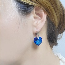 스와로브스키 하트 크리스탈 러블리앤 로멘틱 드롭 귀걸이