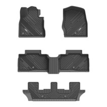 3W 플로어 매트 2020-2023 포드 익스플로러 7인승용 블랙, Explorer 7 Seat Floor Mats Ful