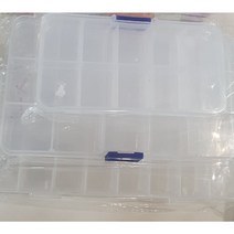 비즈 체인 보관함 다용도 투명 케이스 정리함 칸막이 분리 가능 10구/15구/24구, 10구