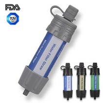 정수빨대 텀블러형 LifeStraw 물병 물통 라이프 스트로우 캠핑 필터 빨대, one size, 블루+블랙