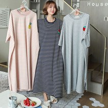 반팔 단가라 원피스잠옷 순면 여름 과일 홈웨어 공주
