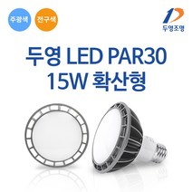 두영 LED 전구 PAR30 15W 확산형 집중형, 주광색(흰빛), 두영 LED PAR30 15W 집중형