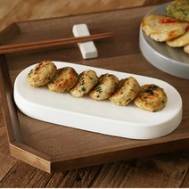 에라토 마일드 심플 플레이팅 요리 반찬 디저트 타원형 접시 3color, 12인치 그레이