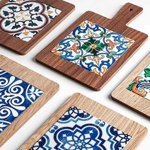 코르크바닥 깔개 세라믹 냄비받침대 오븐용기 스텐냄비 라면 컵받침 서빙용 찌개용, 냄비받침 우드스퀘어 E