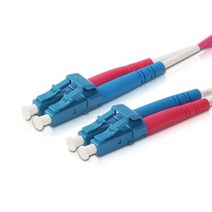 랜스타 OM4 광 점퍼코드 10G LC-LC DUPLEX LSZH 난연 케이블 5M 퍼플 LS-OM4-LCLC-5M