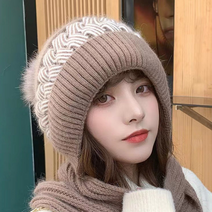 비니 투톤 트위스트 머플러