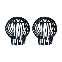 우수 받이 선홈통 유공관 다운스파우트 가드 메쉬 스트레이너 거터 토퍼 드레인 커버 처마 리프 2 개, 01 Black