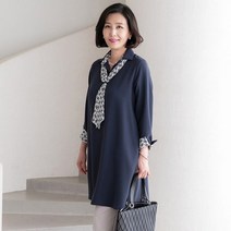 쉬즈마담 T56622 체인타이 롱블라우스 중년여성의류 엄마옷