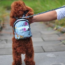 고양이 강아지 캐리어 유모차 백팩 가방 애완 동물 캔버스 배낭 개 인쇄 하네스 가죽 끈 휴대용 학교, 푸른, l