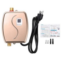 전기 온수기 3000w 고품질 인스턴트 탱크리스 온수기 220vamp 110v 온도, 황금, 우리 플러그