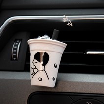 곰돌이방향제 다크 보우 베어 밀크 티 자동차 에어 아웃렛 아로마 디퓨저 향수 스톤 향수, 꽃 노트, 블랙펄 밀크티 에센셜 오일 1병 무료