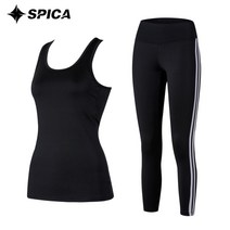 스피카 여성용 나시 레깅스 요가복 상하의 세트 SPA612506