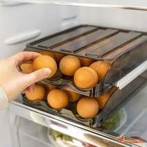 냉장고 계란 정리 적층형 달걀 보관함 에그트레이, 2단