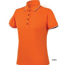 [ UDT134 ] 오렌지색/주황색/국산/여성용/여자용/쿨론/프레쉬/티셔츠/단체티/카라티/에리/애리/여름티/반소매/반팔티