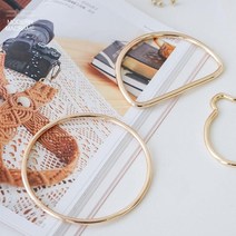 AKO403995 *디아코니아* diy키트 뜨게 재료 메탈 홈뜨개 가방 6종 골드 손잡이 네트백뜨기, 메탈 가방 손잡이(사각형)
