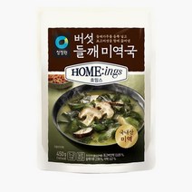 소문난 청정원 호밍스 버섯들깨 미역국 450g 정원이샵 홈파티음식 캠핑요리 간편식 야식 엄마손맛 생일밥상 보양식 자취템, 1개