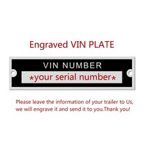 빈 또는 각인 알루미늄 ID 태그 VIN 시리얼 플레이트 차량 식별 번호 95x25mm 바이크 오토바이 캐러밴 RV 캠핑 부품, Engraved