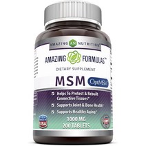 어메이징뉴트리션 포뮬러 옵티 MSM 1000mg 타블렛, 200개입, 1개