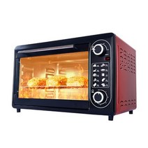 오븐겸전자렌지 복합 가정용 생선구이 오븐기 오븐 다기능 전기 48l 빵집 토스터 피자 주방 가전 전기 220v 타이밍 베이킹 6 명, 빨간색, 영국