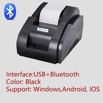 XPRINTER 송장 프린터 택배 라벨기 라벨 출력기 프린터기 xprinter 58mm 열전사 기계 protable usbamp android ios 티켓 pos 빌 기계용 +, xp-58iih 블루투스, au 플러그