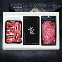 횡성한우 1등급 찜갈비 한우선물세트 실속 갈비 불고기 /총1.2kg, 없음