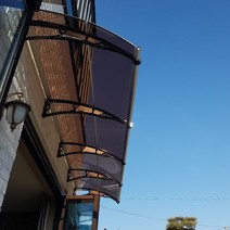 1000 X 3700 지붕처마 캐노픽스설치 렉산색상 차양가격 테라스인테리어 캐노피설계 고정식어닝, 브라운, 블랙, 블랙