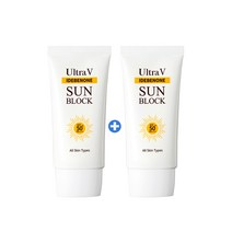 울트라브이 이데베논 썬블럭 50ml_끈적임없이 가볍고 촉촉한 부드러운 크림제형 선크림, 1+1