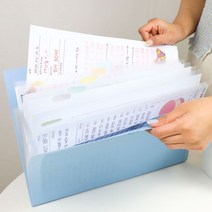 찌릿마켓 A4 아코디언 파일, 스카이
