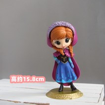 1디즈니 큐포스켓 겨울왕국 피규어 엘사 안나 백설공주 신데렐라 인어공주 라푼젤 케이크장식 인형, AX개