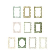 GHSHOP Scrapbooking Paper Decals 장식품 사진 테두리 카드 만들기 앨범 저널링 배경을위한 꾸밈 장식 프레임 용지 제작, 종이, 직사각형