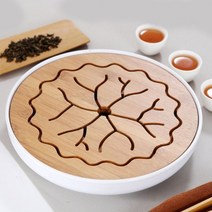 향긋차 대나무 다기트레이 연잎 다도 차판 (25.5cm), 상품선택