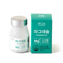 이로아 마그네슘 60정 신경 근육유지 에너지충전 눈떨림 영양제 눈위떨림 입술밑떨림 천연식물성원료 국내산 쌀추출 과일채소혼합분말 마그네슘하루권장량 충족 무부형제 무첨가물 도시생활맞춤