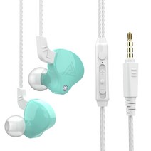 스포츠 헤드폰 밀 서브우퍼 휴대 전화 헤드폰이 있는 인이어 와이어 제어, Ak6-x 카말론 그린, 규격 없음