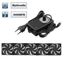 열교환기 판형열교환기 120mm 3000rpm 팬 냉각 컨트롤러 포함 12cm 12v, 5개의 팬 유압, 나는 플러그