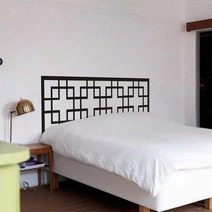 침대헤드보드 현대 헤드 보드 벽 데칼 마스터 커플 침실 비닐 아트 이동식 장식 디어 4 크기, 39x100cm, 노랑