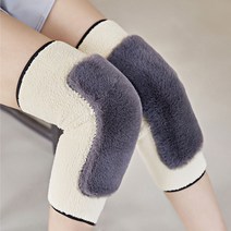SM스포츠 2P 설 선물 양털 겨울 방한 보온 기모 무릎보호대, 양털무릎 블랙 L