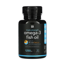 SR 스포츠리서치 트리플 스트렝스 rTG 오메가3 EPA DHA 1250mg 30정 토코페롤 피쉬 오일 젤라틴 알래스카오메가3 오마비