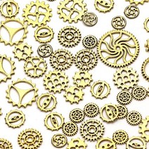 골동품 인테리어 수집용 50g100g steampunk 6-28mm 작은 빈티지 톱니, 50 그램, 골동품 금