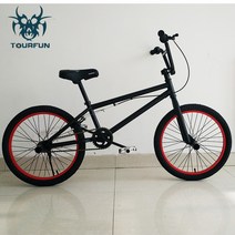 초보자 입문용 BMX 묘기자전거 익스트림 20인치, 블랙레드