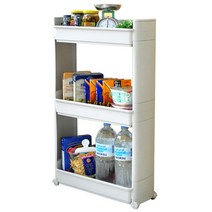 3단 이동식 트롤리 틈새선반 18cm트롤리선반이동선반무빙선반틈새수납수납선반틈새수납장, 단품