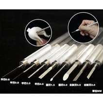 모델 제작 도구용 건덤 변환 도구 모든 금속 조각 칼 액세서리, Flat blade 0.8MM
