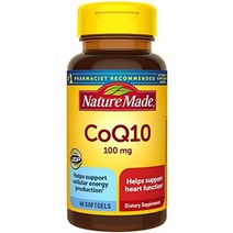 네이처 메이드 coq10 100 mg 심장 건강 지원을 위한 건강 보조 식품 120 소프트젤 120일분, 40카운트(1팩)