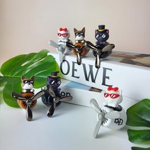 특별한 선물) 벨라독스 에어휠 차량용 프로펠러 방향제 2종세트 명품 자동차 고급 비행기 동물 디퓨저 BD-1 도둑고양이_블랙 외 2종, 복서_브라운X2개, 피톤치드X2개