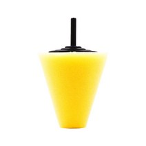 휠 타이어 광택제 전기 드릴에 사용되는 자동 휠 연마 스폰지 3 인치 버니 싱 볼 폴리싱 콘 허브 버핑 패드, YELLOW, 03 YELLOW