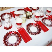 홈파티 접시 6개 크리스마스 생일 파티 플래이팅 디저트 트레이 테이블셋팅 예쁜 접시, 23cm클래식접시(6개입)메탈릭/실버